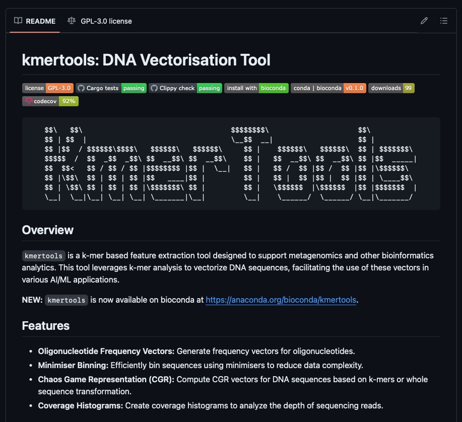 Kmertools